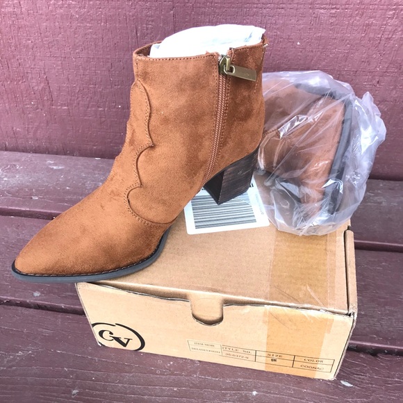 comfortview Shoes - Comfortview - NWT Cognac Faux-Suede Booties!